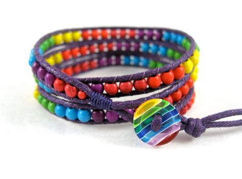 LGBT Gay Pride Bracelet Rainbow Bracelet By JadeWalkStudios