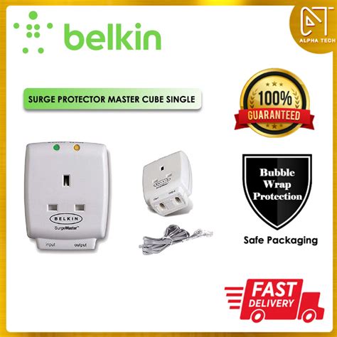 Belkin F9h110vsacw Single Master Plug Cube Thunder Extension Socket