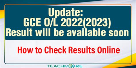 O L Exam Results Online 2022 Results Exams Gov Lk 2022 TeachMore Lk