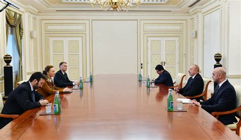 President Ilham Aliyev Receives Council Of Europe Secgen Photo Trendaz