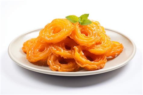 Premium AI Image | Jalebi on White Background