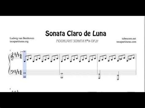 Sonata Claro De Luna Partitura De Piano Completa Acordes Chordify