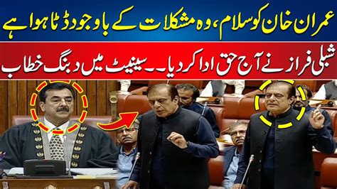 Imran Khan Ko Salam Shibli Faraz Ny Haq Ada Kar Dia Senate Mein