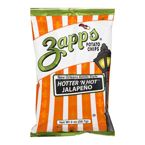 Zapps New Orleans Kettle Style Potato Chips Hotter N Hot Jalapeno