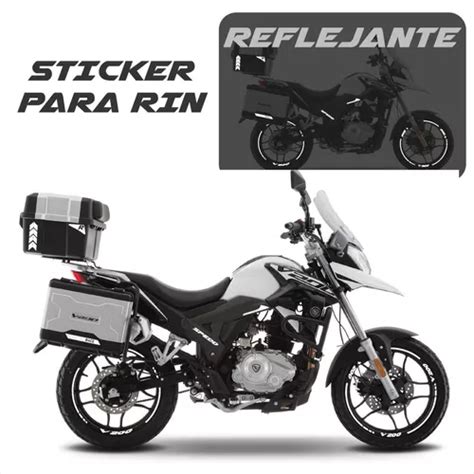 Sticker Reflejantes Para Rines Italika V200 Regalo Cuotas sin interés