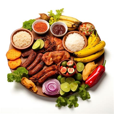 Premium AI Image | National food of Nicaragua with white background hi