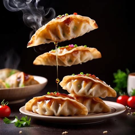 Premium Photo Fried Gyoza Dumplings Traditional Japanese Cuisine