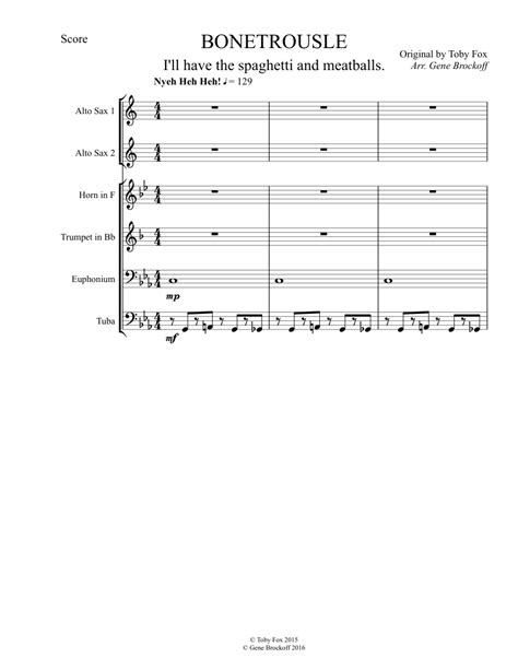 Bonetrousle Sheet Music For Tuba Solo