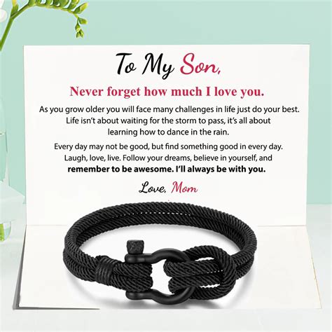 To My Son I Will Always Be With You Nautical Bracelet Etsy