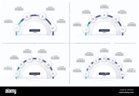 Set Of Circle Infographic Design Vector Templates 4 5 6 7 Options Stock Vector Image And Art Alamy