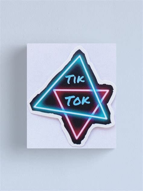 Aesthetic Tik Tok Logo Pack Of Stickers Canvas Print For Sale By