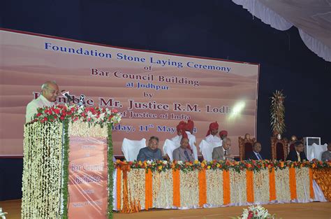 Foundation Stone Laying Ceremony Of Bar Council Of Rajasthan Building