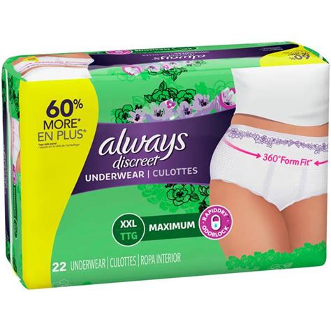 Always Discreet Incontinence Underwear For Women Maximum Xxl Hy