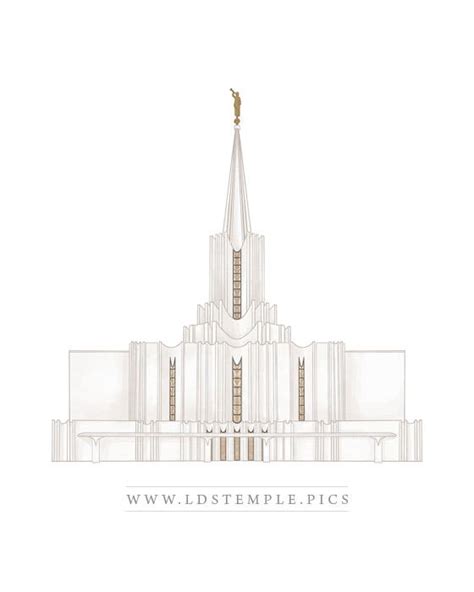 Jordan River Temple Watercolor Painting Lds Temple Pictures
