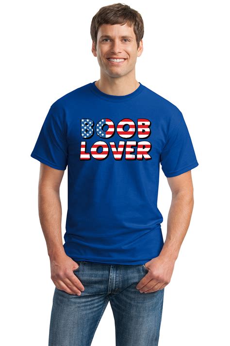 BOOB LOVER USA Adult Unisex T Shirt Awesome American Boobs Patriotic Breast EBay