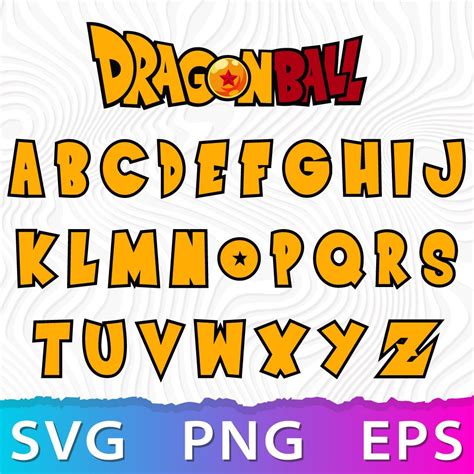 Dragon Ball Font Svg Lettering Dragon Ball Dragon Ball Z
