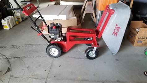 Power Wheelbarrow Made From Snowblower Part 2 Youtube