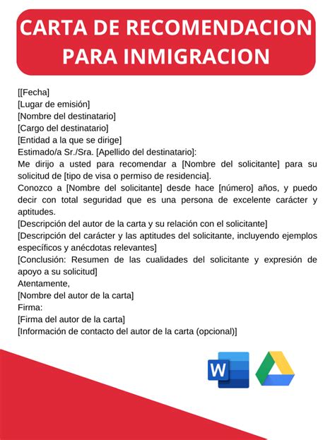 ᐈ Carta De Recomendación Para Inmigración Word Rellenar