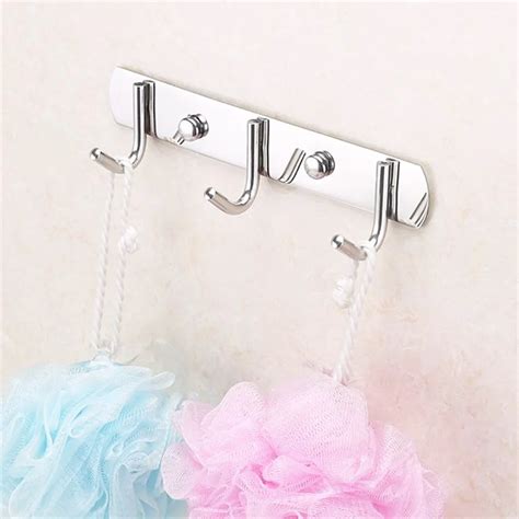 FGHGF Single Rod 3 4 5 Hooks Hanger Bathroom Cloth Towel Rack Holders