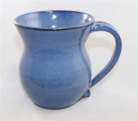 Extra Large Rustic Hand Thrown Pottery Mug 28 Oz Wheel Thrown