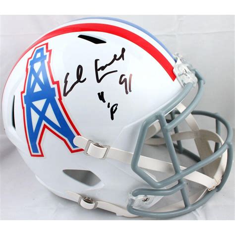 Earl Campbell Signed Oilers Full Size Throwback Speed Helmet Inscribed