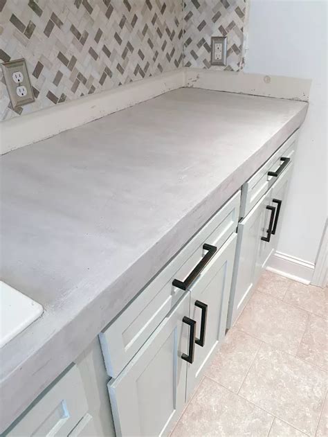 How to Get the Concrete Countertop Look For Less | White concrete ...