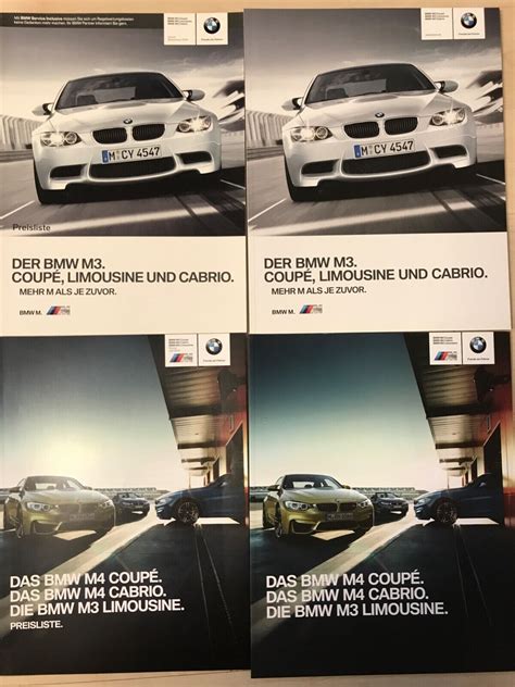 BMW Prospekte Preisliste M3 M4 Z4M M5 M6 X5M X6M Konvolut 2005 2014