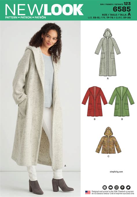 Quilt Coat Pattern Hooded Coat Pattern Coat Pattern Sewing Sewing