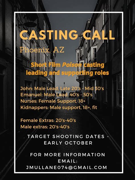 Phoenix Arizona Audition for Student Film