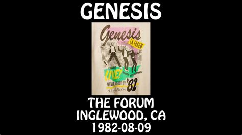 Genesis 1982 08 09 Inglewood Ca The Forum [audio] Youtube