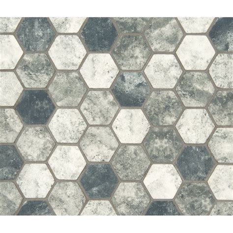 Urban Tapestry Hexagon X Glass Mosaic Tile Hexagonal Mosaic