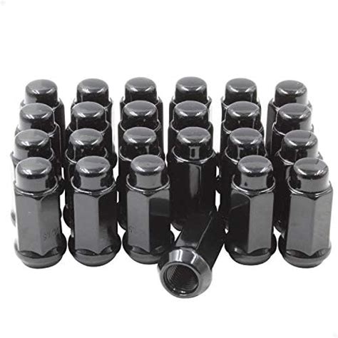 Wheel Accessories Parts Pcs Aftermarket Black Hex Lug Nuts Bulge