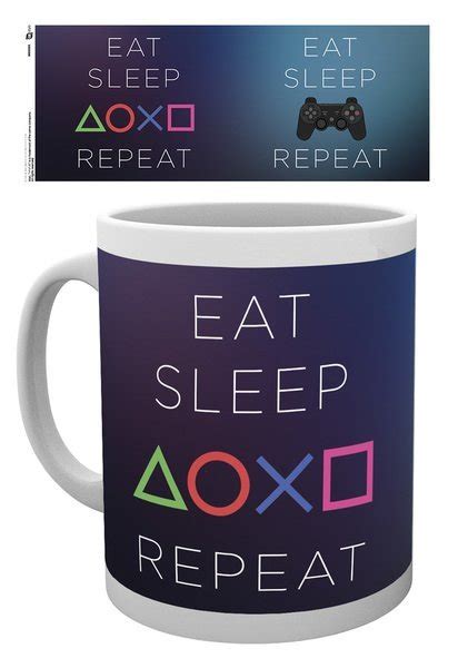 Kubek Ceramiczny Playstation Eat Sleep Repeat Ml Abysse Corp