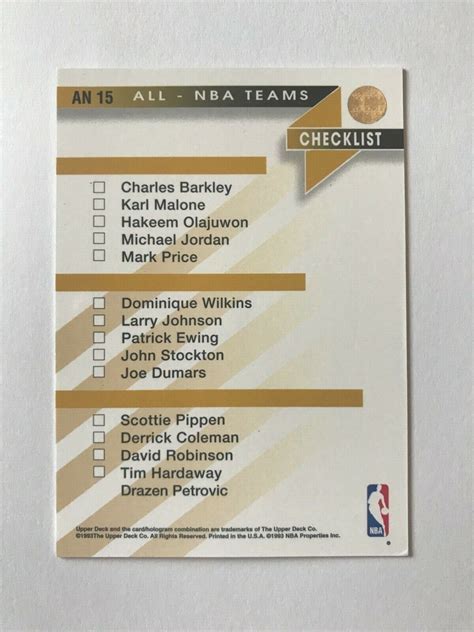 Mavin Upper Deck All Nba Michael Jordan Checklist An