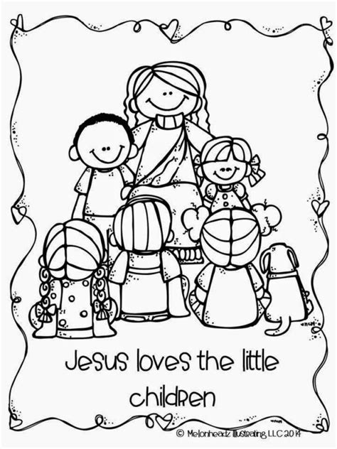 Free Jesus With Little Children Coloring Page, Download Free Jesus With ...