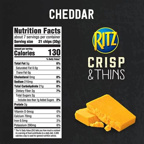 Ritz Crisp And Thins Cheddar Chips 7 Oz Instacart