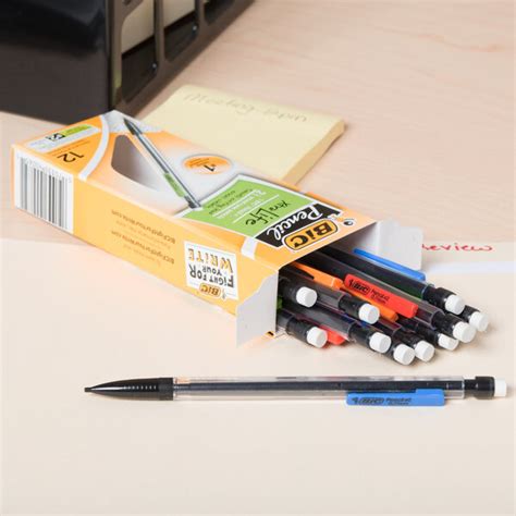 Bic Mp11 Clear Barrel 07mm Xtra Life Hb Lead 2 Mechanical Pencil 12