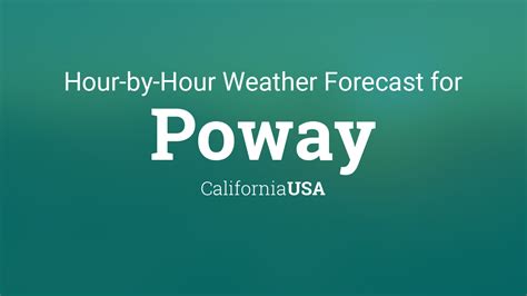 Hourly forecast for Poway, California, USA