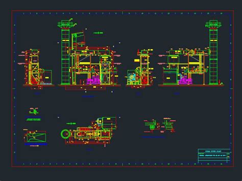 Ton Water Tube Boiler Power Plant Air Duct In Dwg Kb Cad