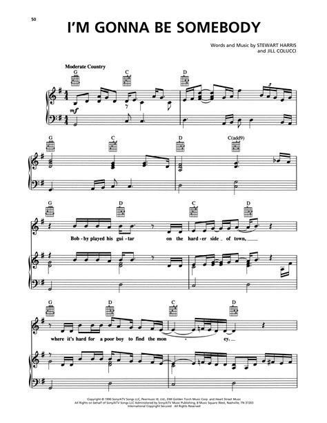 Im Gonna Be Somebody By Travis Tritt Sheet Music For Piano Vocal