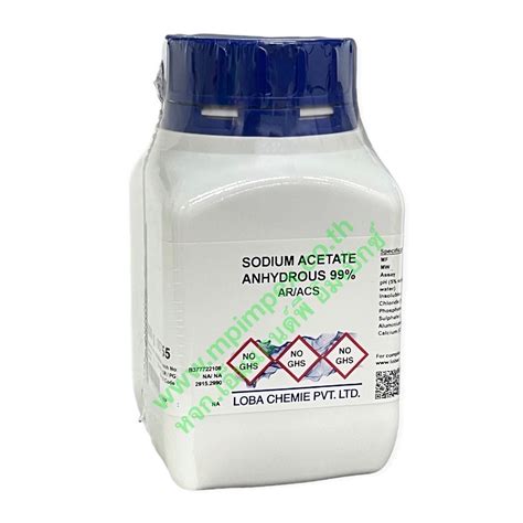 Loba Chemie SODIUM ACETATE ANHYDROUS 99 AR 500 กรม M P IMPEX