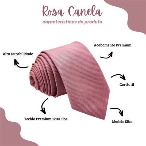 Gravata Jacquard 1200 Fios Rosa Canela Para Padrinho De Casamento