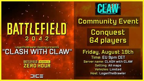 Loganthebrawler Gaming On Twitter Join The Claw Community Event In Battlefield 2042 Friday