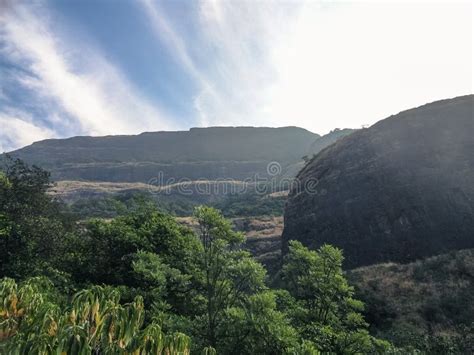 Scenic View of Sahyadri Mountain Ranges Shot from Harishchandra Fort Stock Image - Image of ...