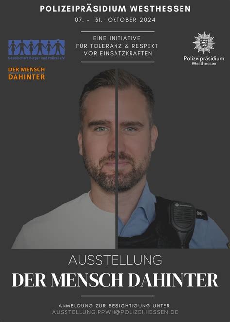 Pol Hg Fotoausstellung Der Mensch Dahinter Im Polizeipr Sidium