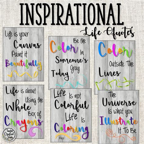 Colorful Life Quotes Posters Classroom Posters Motivational Posters Mindset Posters Etsy