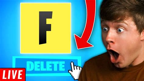 LIVE DELETING FORTNITE IF I RAGE Fortnite Chapter 5 YouTube