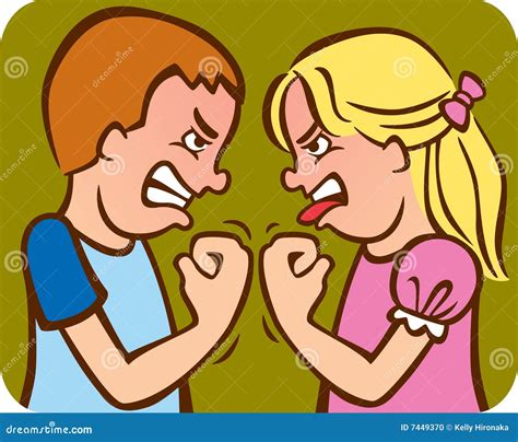 Sibling Rivalry stock illustration. Illustration of disagree - 7449370