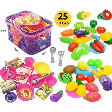 Brinquedo Kit Cozinha Frutas Legumes Comidinhas Casas Bahia