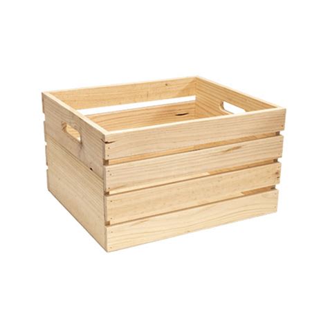 Rectangular Premium Slat Wall Wooden Crate Fresh Produce Displays